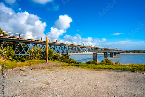 Haast River Bridge in West Coast New Zealand