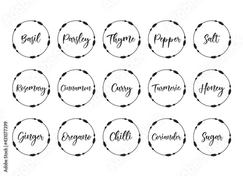 bohemian arrow kitchen pantry label set