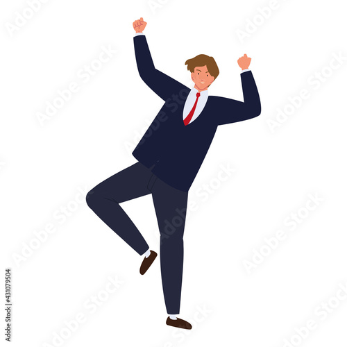 character businessman happy