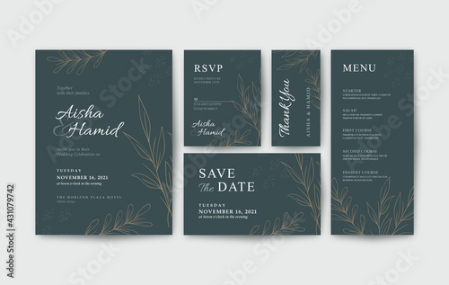 Elegant and luxury Wedding invitation template