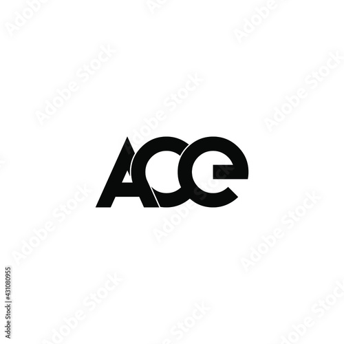 ace letter original monogram logo design