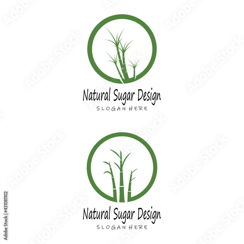Sugar cane Logo Template vector symbol nature