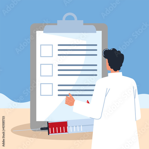 doctor syringe clipboard