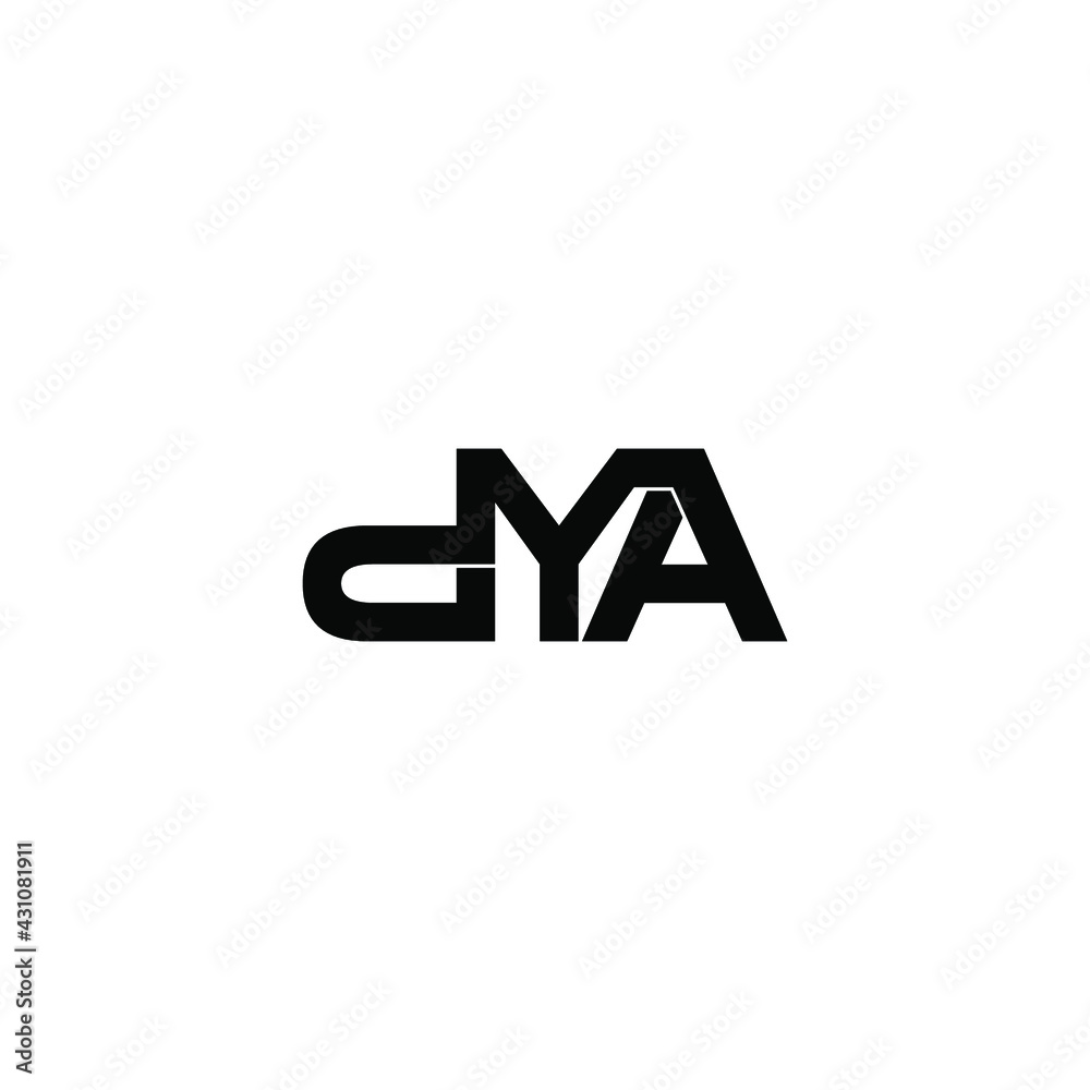dya letter original monogram logo design dya letter original monogram logo design