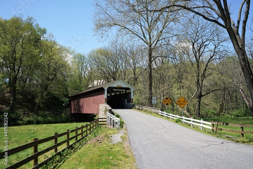 Old, covered bridge in Lancaster County P.A.