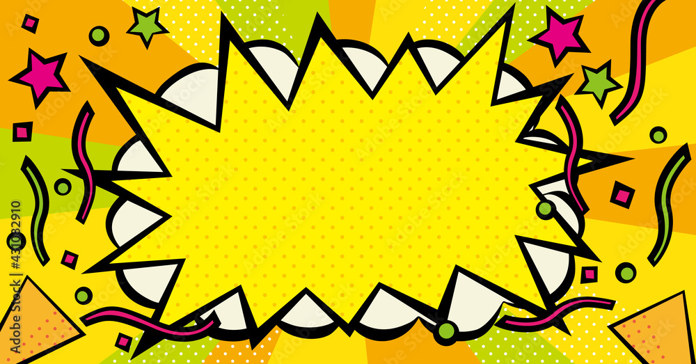 アメコミ風吹き出し クラッカーデザイン Stock Vector Adobe Stock