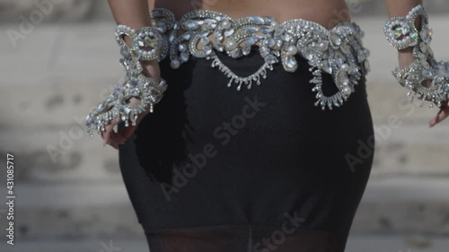 sexy girl dancing a belly dance