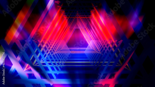 Fototapeta Naklejka Na Ścianę i Meble -  Backdrop triangle colorful fantasy art style gradient the distribution of light abstract 3d background art colors bokeh and blur.