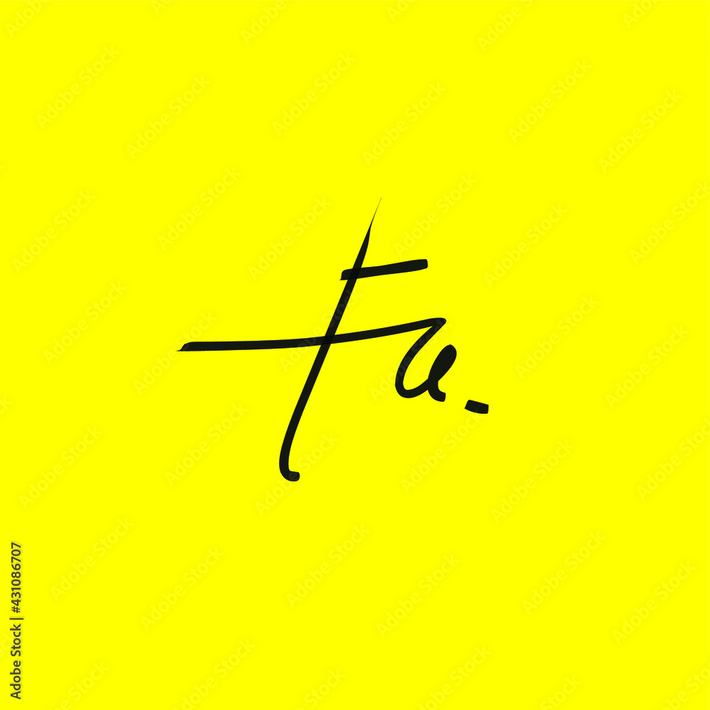 FU f u Initial handwriting creative fashion elegant design logo Sign Symbol template vector icon FU f u Initial handwriting creative fashion elegant design logo Sign Symbol template vector icon