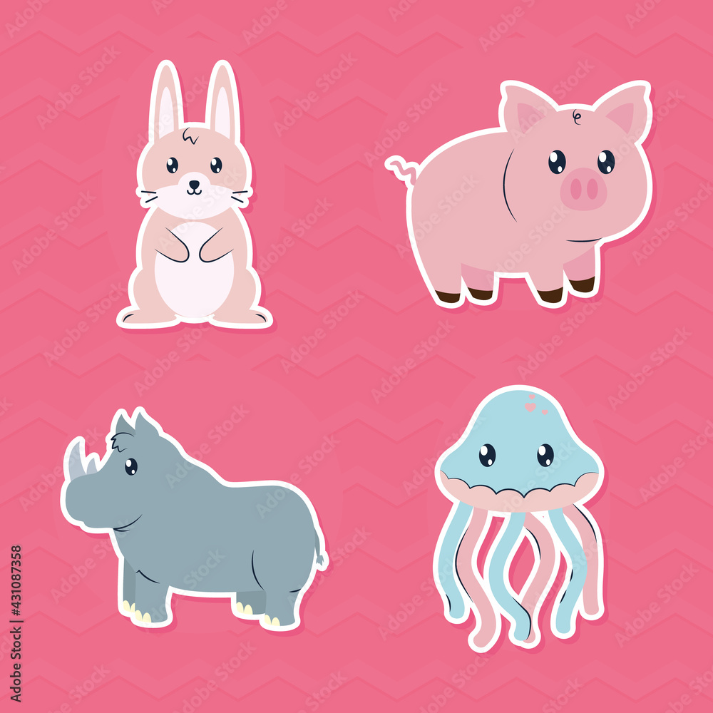 animals collection set animals collection set