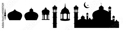 Elegant Flat Islamic Mosque Vector Asset suitable for map, infographics, ramadan and eid