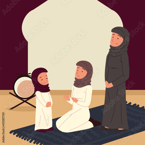 arabian women in mosque