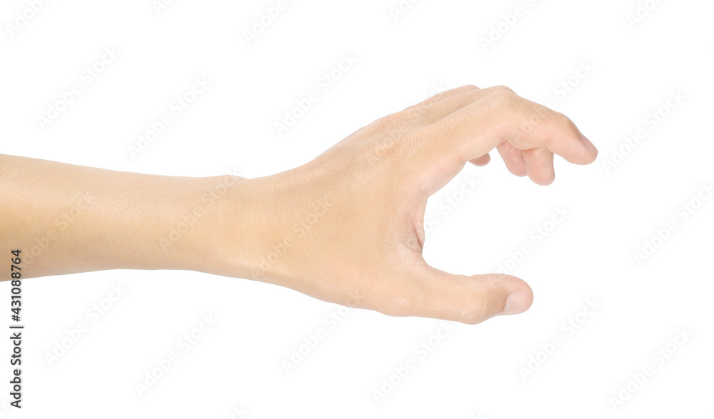Left hand gesture and male sign isolated on white background with clipping path. Left hand gesture and male sign isolated on white background with clipping path.