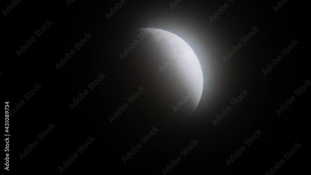 lunar eclipse moon in the night