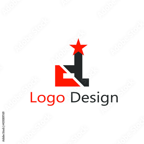 the letter D logo is truncated in the middle and the star above it