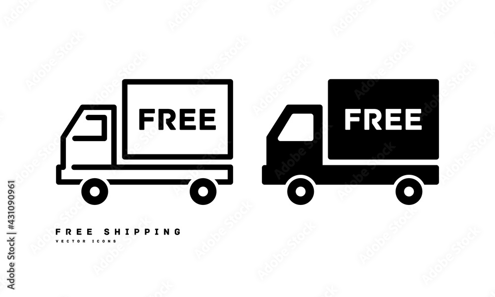 Free shipping vector illustration icon Free shipping vector illustration icon