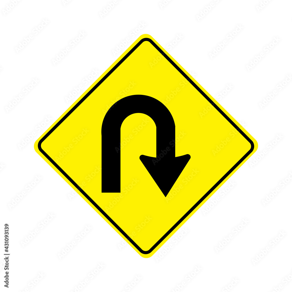 U turn traffic signs vector graphics U turn traffic signs vector graphics
