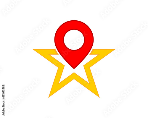 Free Download Point location in the star logo - GFXLoad