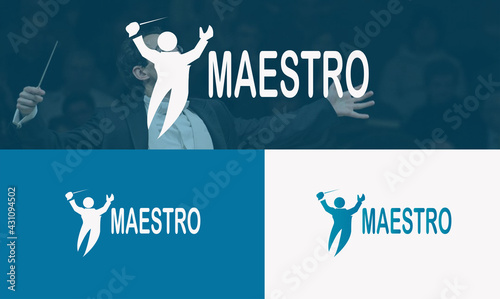 simple minimalist clean professional logo maestro