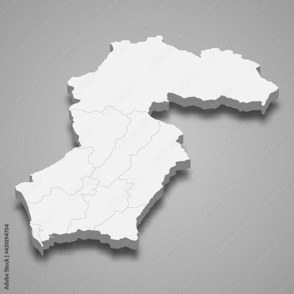 3d isometric map of Samegrelo-Zemo Svaneti is a region of Georgia 3d isometric map of Samegrelo-Zemo Svaneti is a region of Georgia