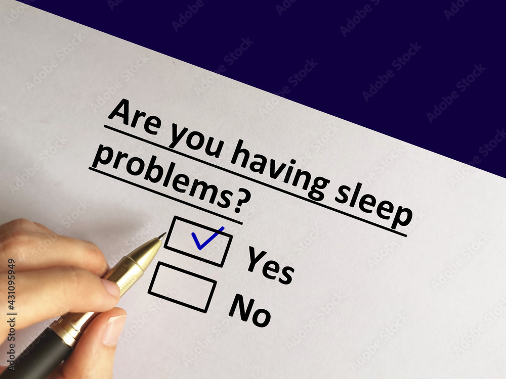 Questionnaire about sleep disorder - obrazy, fototapety, plakaty 