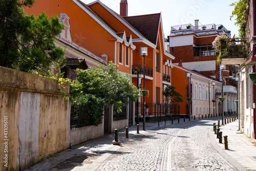 Batumi, Georgia - April 29, 2021: Khulo street in the old town photo