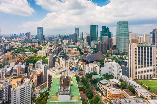 A panoramic view from Tokyo Tower on the Tokyo city, Japan © Aliaksandr