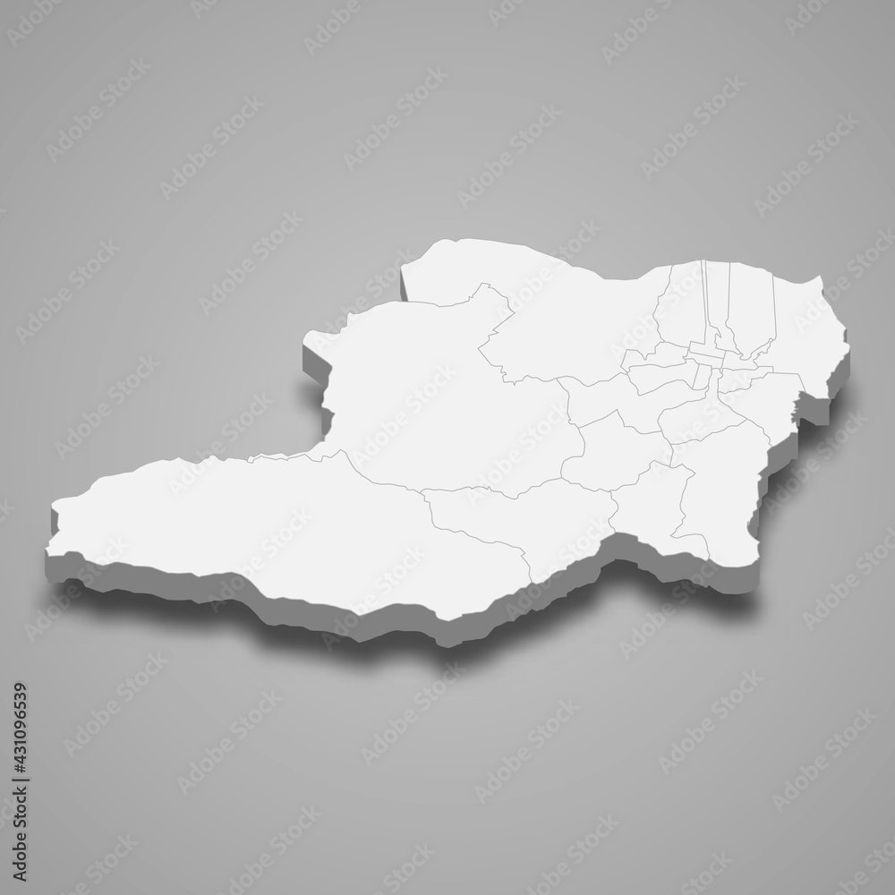 3d isometric map of Distrito Capital Caracas is a state of Venezuela, 3d isometric map of Distrito Capital Caracas is a state of Venezuela,