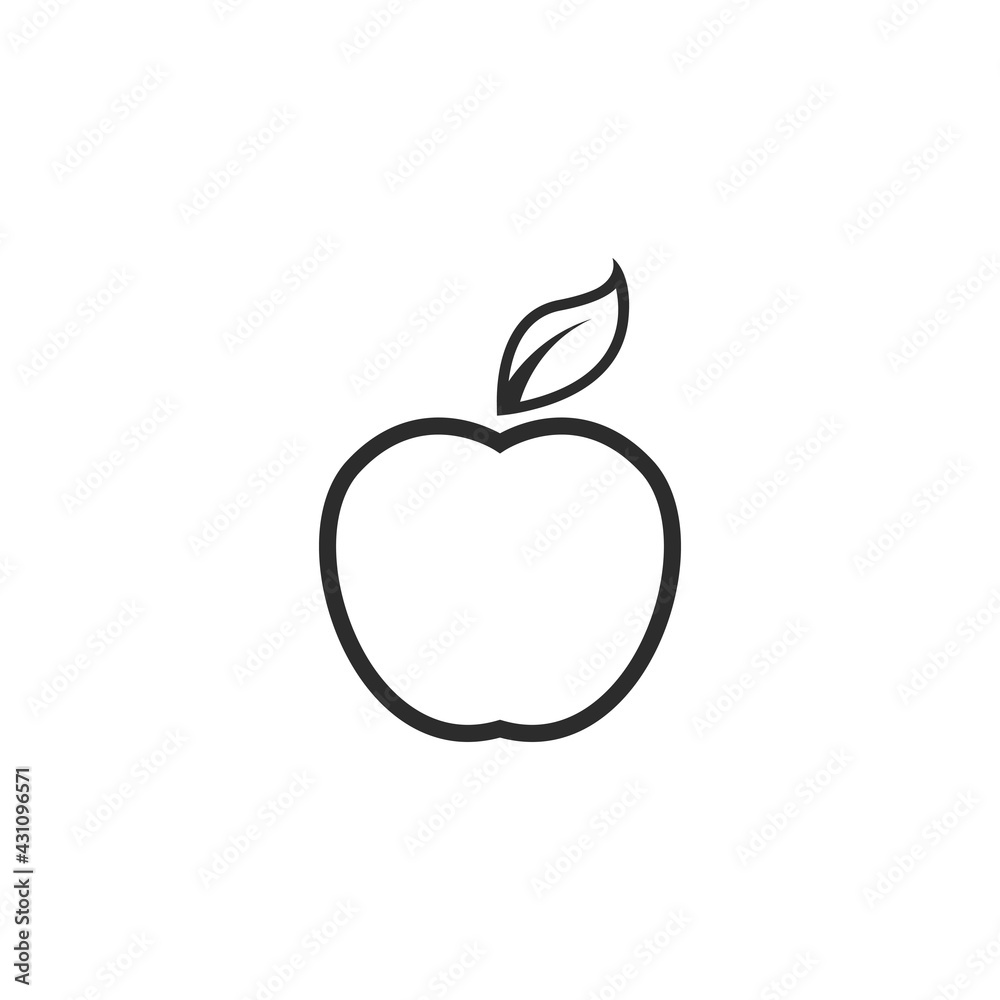 Apple line icon vector illustration design Apple line icon vector illustration design
