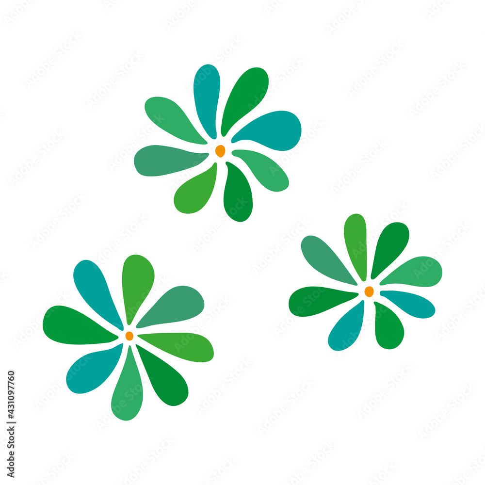 Lovely vector flowers. Children's design element. A natural isolated pattern.