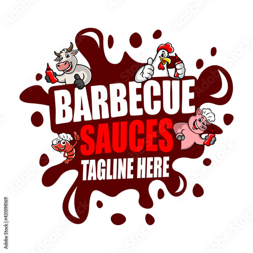 Barbecue and sauces logo