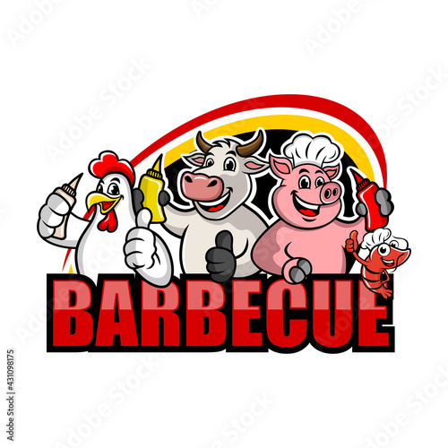 Barbecue and sauces logo