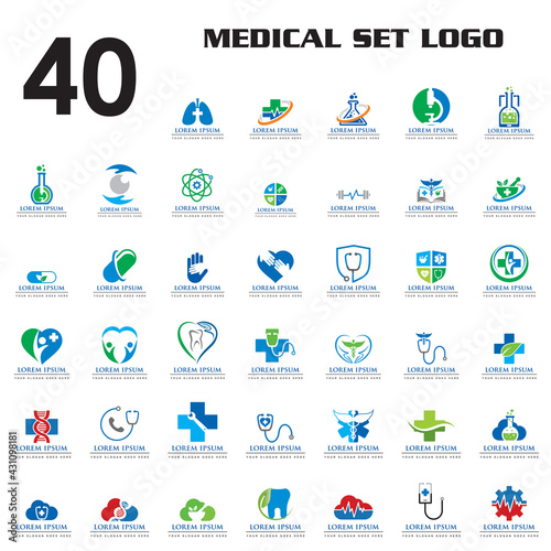 set of medical vector , set of pharmacy logo