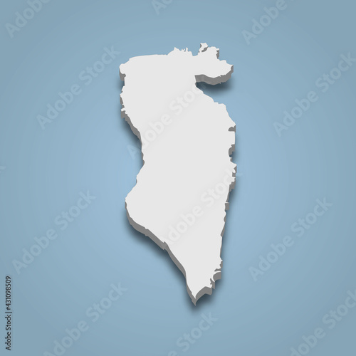 3d isometric map of Bahrain Island is an island in Persian Gulf