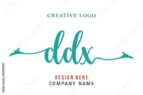 DDX lettering logo is simple, easy to understand and authoritative photo