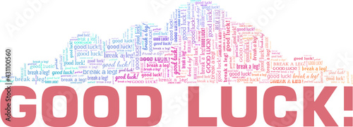 Good luck! vector illustration word cloud isolated on a white background.