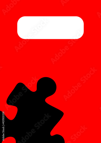 Vertical illustration format A4 - the design of the screen of the phone or tablet for inscriptions and photos