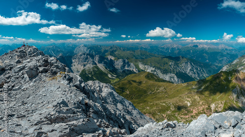 Summer day on the top of the Coglians  the highest mountain of Friuli-Venezia Giulia  Italy