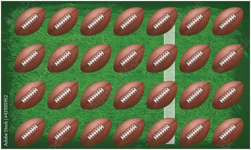 several ball on a abstract green feild