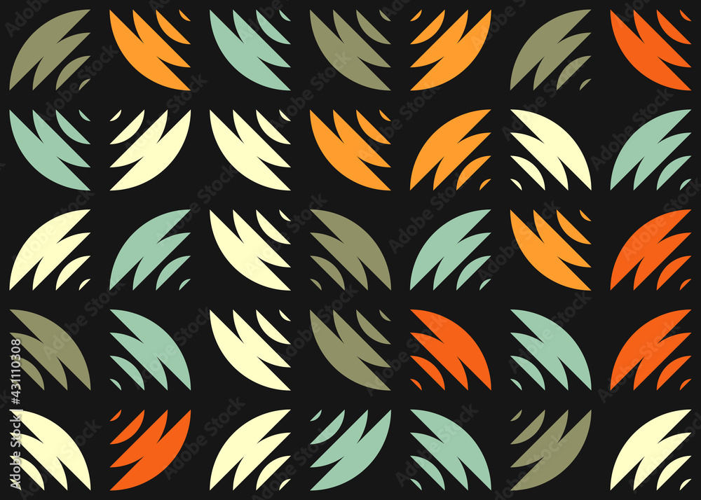 Abstract Geometric Pattern generative computational art illustration