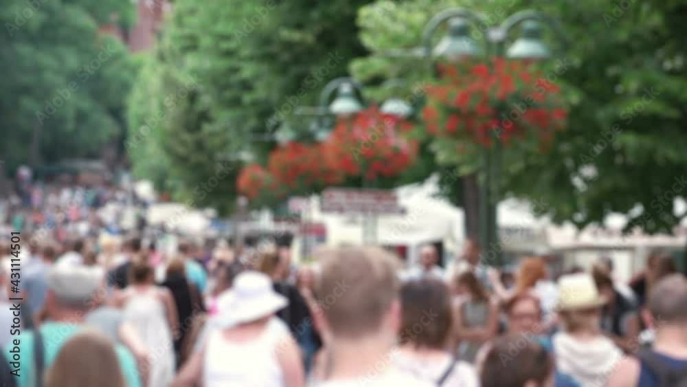 custom made wallpaper toronto digitalCrowd of people walking on the street in slow motion 250fps