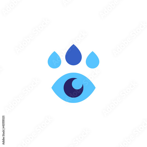 Eye drops vector icon on white