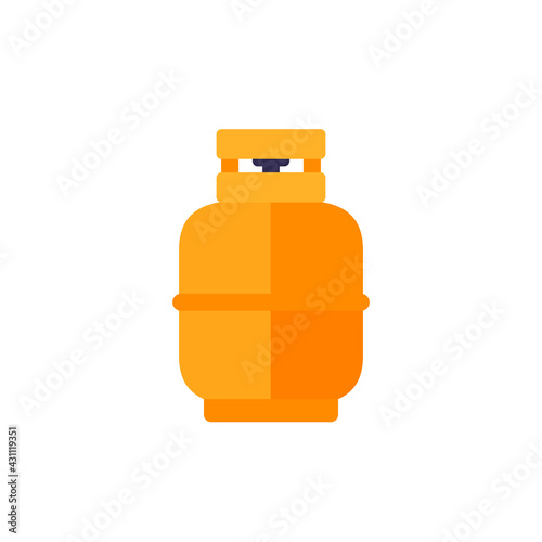 gas cylinder, LPG tank, vector flat icon