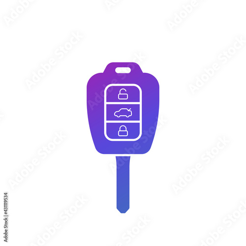 car key icon on white