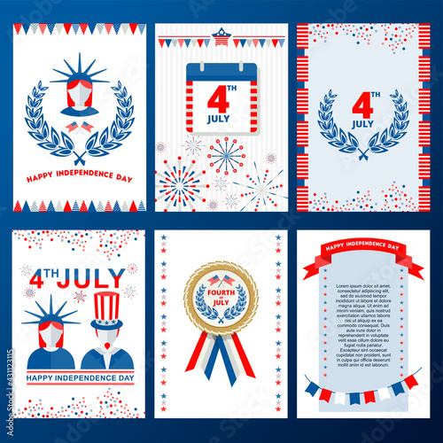 Independence day of USA flat vector icon. July fourth celebration party.