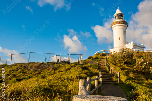 Foto Morning view of Byron Bay Lighthouse, the most eastern mainland of Australia, New South Wales, Australia
