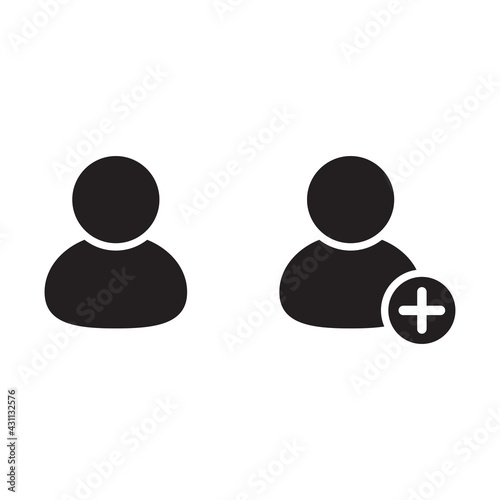 Add new user account or add new friend line art vector icon for apps and websites