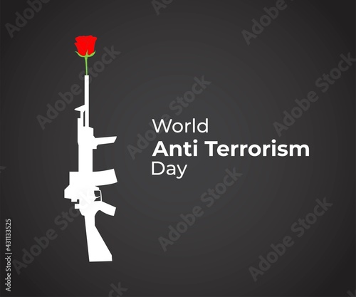 vector illustration for world anti terrorism day photo