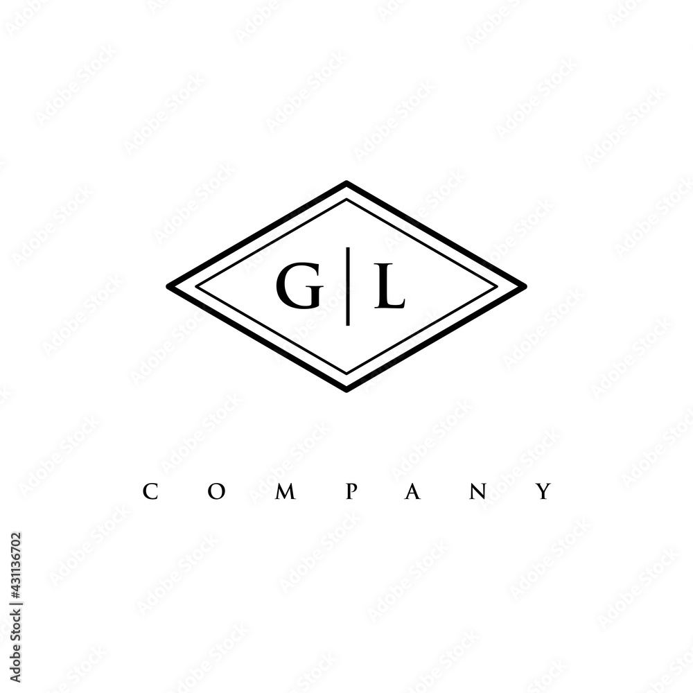 initial GL logo design vector initial GL logo design vector