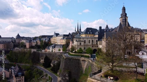 Wallpaper Mural The historic buildings in the city of Luxemburg from above - aerial photography Torontodigital.ca